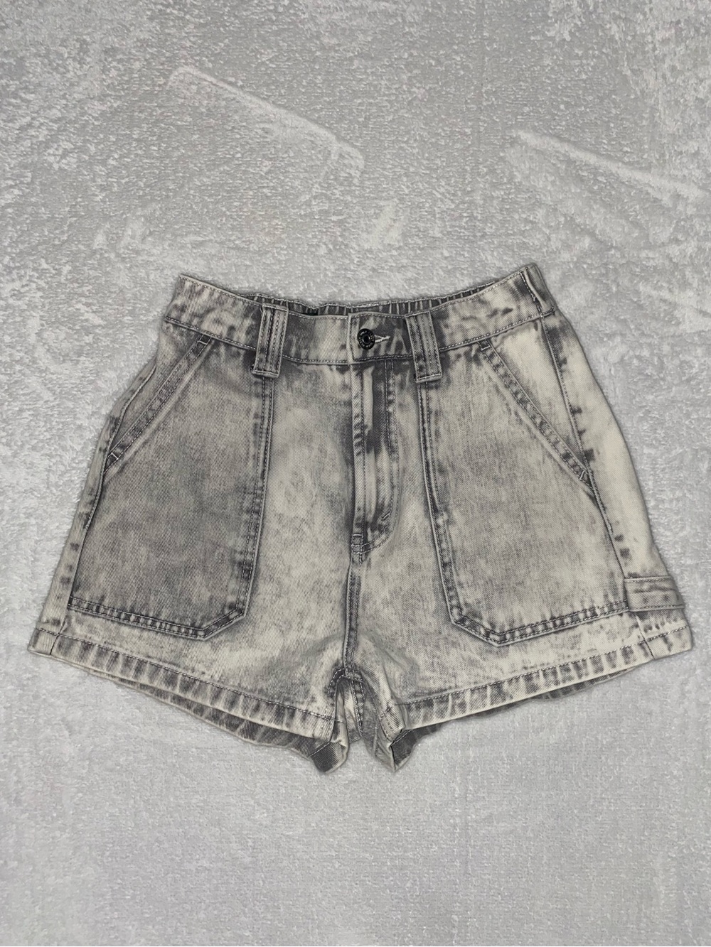 wild fable Washed Gray High-Rise Denim Shorts